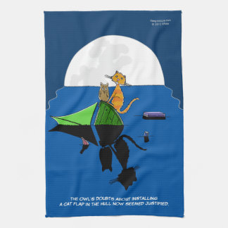 Eulen-und Pussycat-Handtuch Handtuch