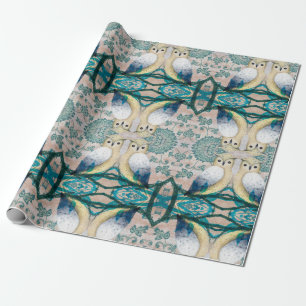 EULEN-VÖGEL GESCHENKPAPIER