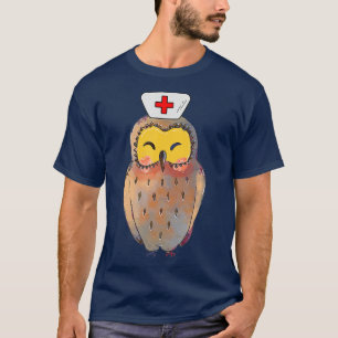 Eulen-Vogel-Nachtschicht-Pflege-Gesundheitswesen-K T-Shirt