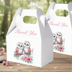 Eulen-Wald-Boho-Rustikale-Land-Hochzeit-Dankeschön Geschenkschachtel