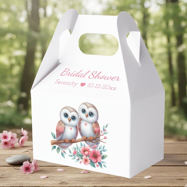 Eulen-Wald-Boho-Rustikale-Land-Hochzeitsdusche Geschenkschachtel (Von Creator hochgeladen)