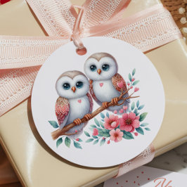 Eulen-Wald-Boho-Rustikale-Landhochzeit Geschenkanhänger