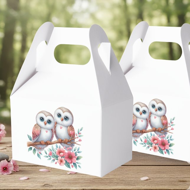 Eulen-Wald-Boho-Rustikale-Landhochzeit Geschenkschachtel (Von Creator hochgeladen)