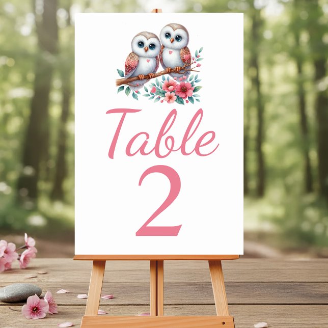 Eulen-Wald-Boho-Rustikale-Landhochzeit  Tischnummer (Von Creator hochgeladen)