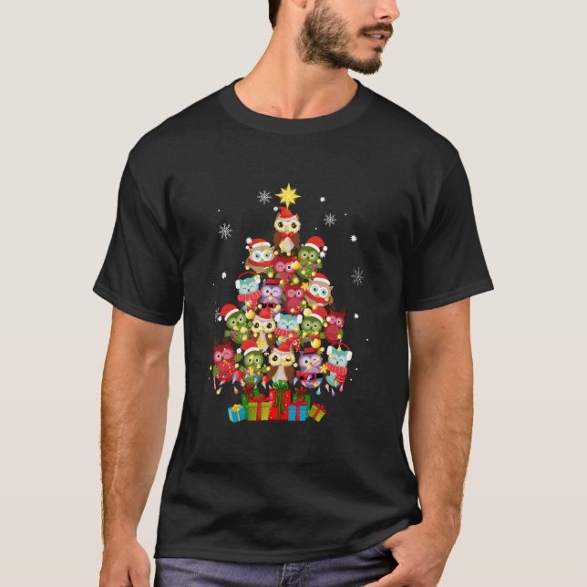 Eulenbaum hässliche Vögel feiern T-Shirt (Vorderseite)