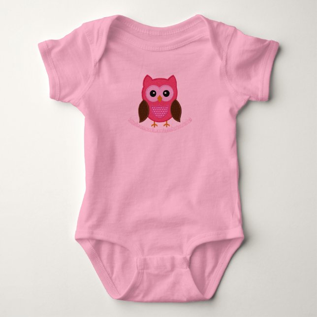 "Eulenfedern" Baby Strampler (Vorderseite)