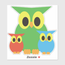 Eulenfreunde Ansammlung Aufkleber