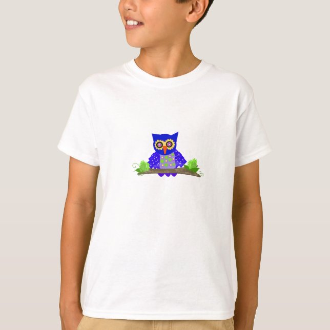 Eulengesicht mit Google-Augen T-Shirt (Vorderseite)