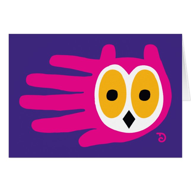 Eulenkarte (Vorderseite (Horizontal))