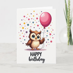 Eulenkarten zum Geburtstag Karte