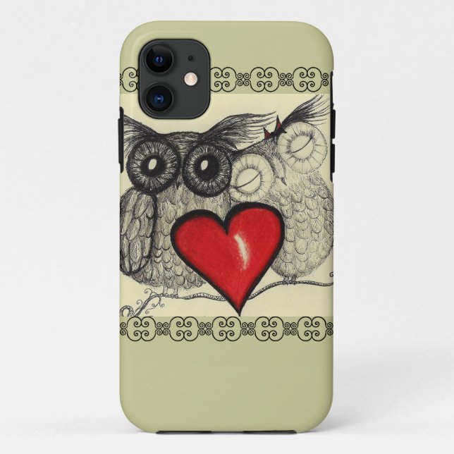 Eulenliebe - Case-Mate iPhone hülle (Rückseite)