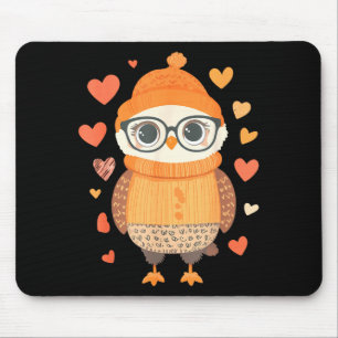 Eulenliebhaber-Herz-Mädchen Valentinstag Frauen Eu Mousepad