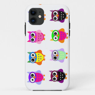 Eulenparty Retro Kawaii süße farbenfrohe Eulen iPh Case-Mate iPhone Hülle