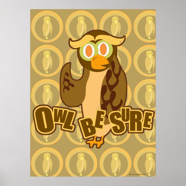 Eulenposter 'Owl Be Sure' Poster (Vorne)