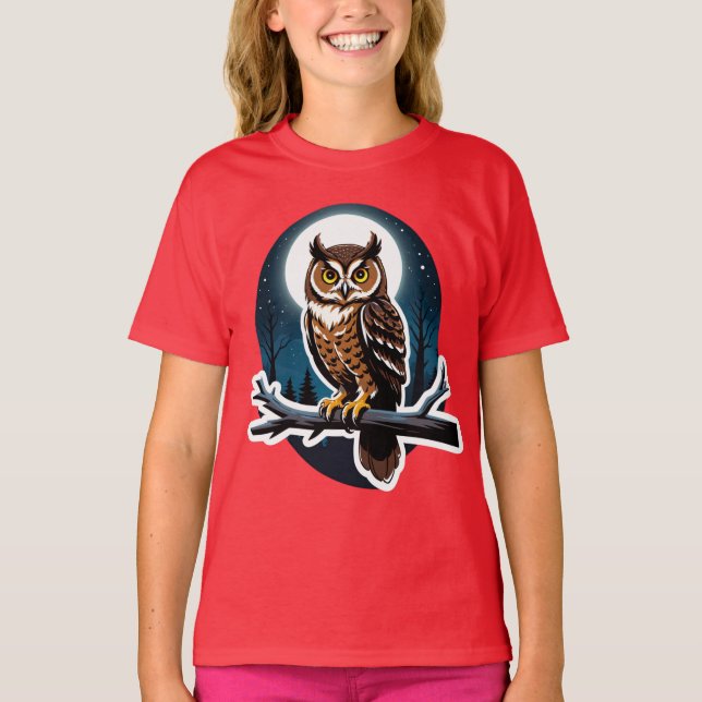 Eulenschutzgeist des Waldes T-Shirt (Vorderseite)