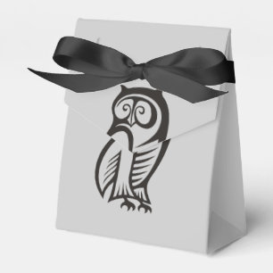 Eulensymbol Schwarz Geschenkschachtel