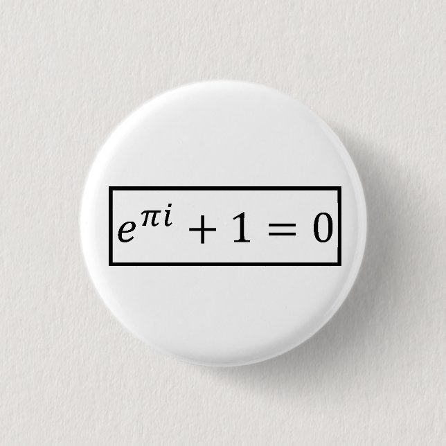 Euler formuliert button (Vorderseite)