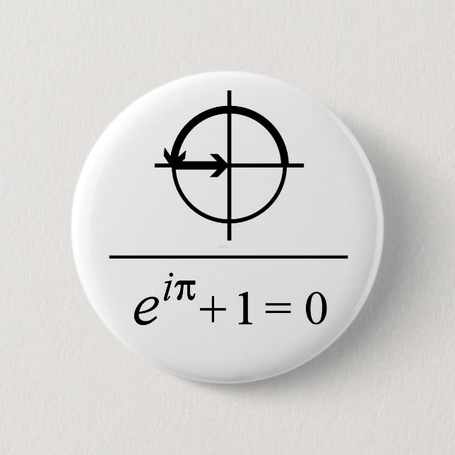 Euler-Identität Button (Vorderseite)