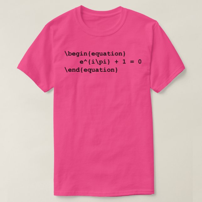 Euler identity LaTeX code T-Shirt (Design vorne)
