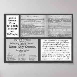 Eunice Newton Foote Climate Change Scientists Poster
