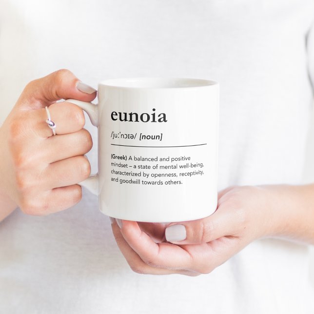 Eunoia Definition griechische Worte gesunde Mental Kaffeetasse (Von Creator hochgeladen)