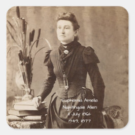 Euphemia Amelia Nightingale Allen Quadratischer Aufkleber