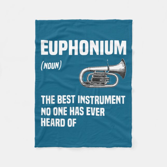 Euphonium Blechblasinstrument Marching Band Kunstw Fleecedecke (Vorderseite)