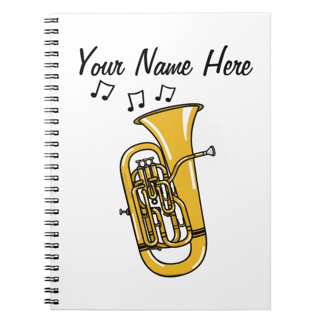 Euphonium Brass Musician Music Teacher Custom Notizblock (Vorderseite)
