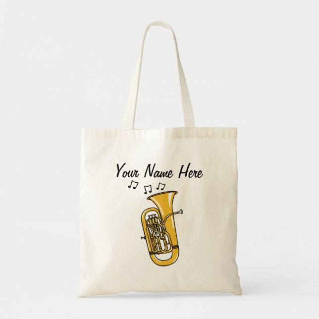 Euphonium Custom Tote Bag Brass Musician Geschenk Tragetasche (Vorne)