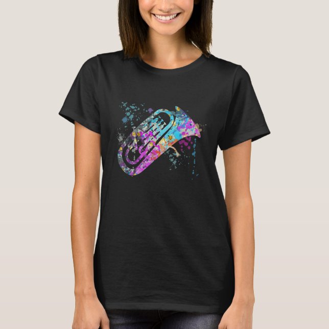 Euphonium Instrument Silhouette Euphonium T-Shirt (Vorderseite)