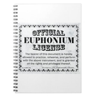 Euphonium-Lizenz Notizblock