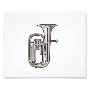 Euphonium-Messinginstrument Musik realistisch.pnng Fotodruck