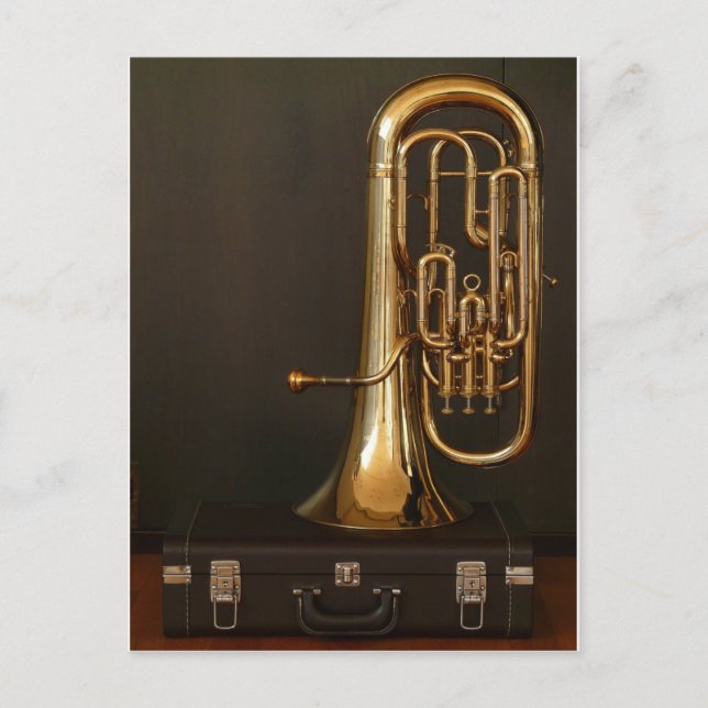 Euphonium-Musikinstrument mit Notation Postkarte (Vorderseite)