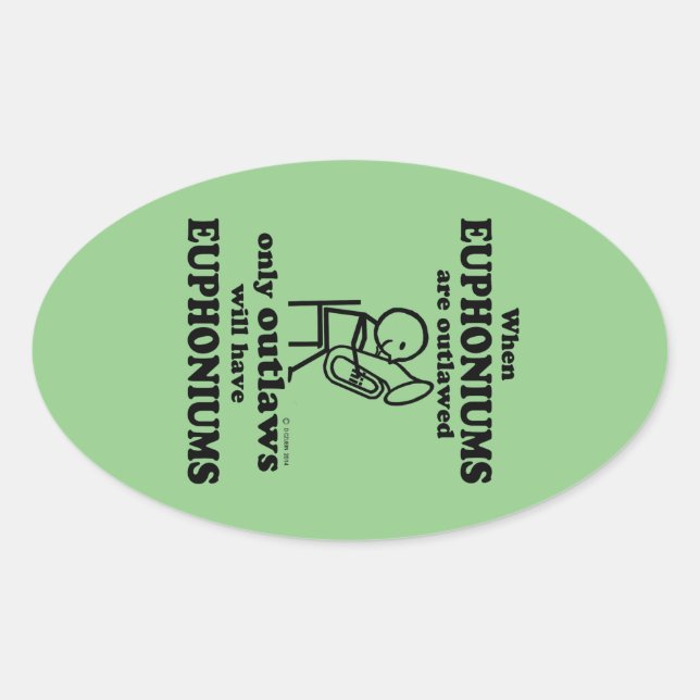Euphonium Oval Sticker (Vorderseite)