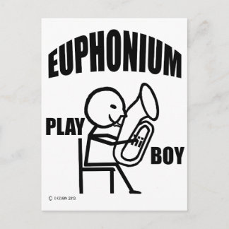 Euphonium Play Boy Postkarte
