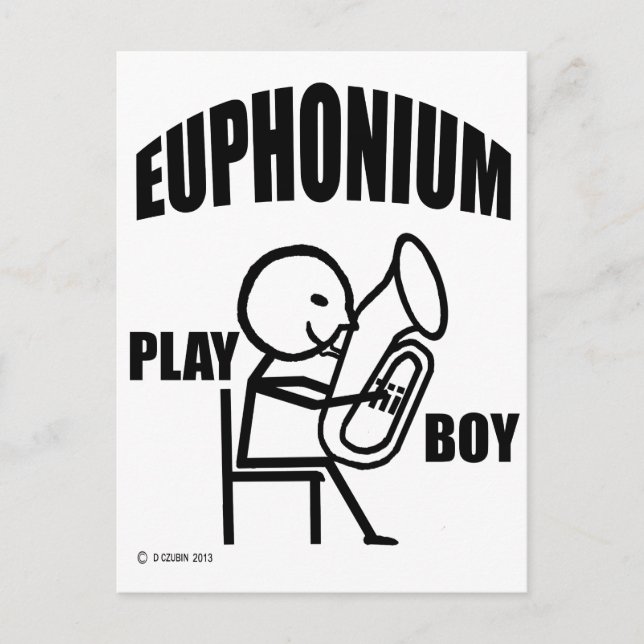 Euphonium Play Boy Postkarte (Vorderseite)