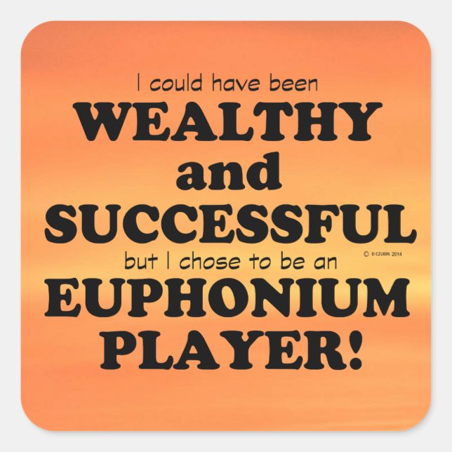 Euphonium Reiche und erfolgreiche Square Sticker (Vorderseite)