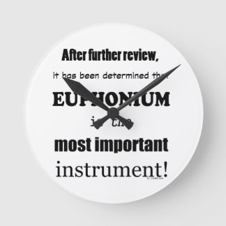 Euphonium wichtigstes Instrument Runde Wanduhr