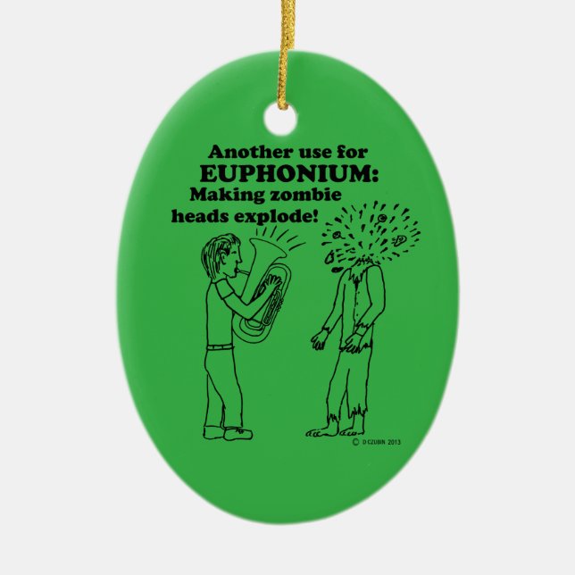 Euphonium Zombie Explode Keramik Ornament (Vorne)