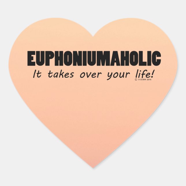 Euphoniumaised Life Heart Aufkleber (Vorderseite)