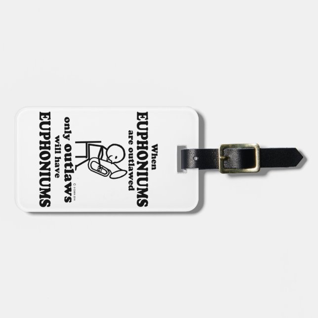 Euphoniums verboten gepäckanhänger (Vorderseite horizontal)