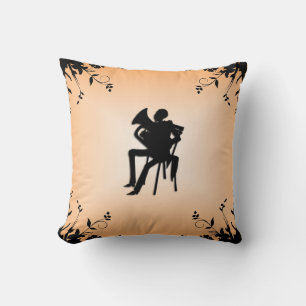 Euphoniumspieler-Silhouette Mojo Kissenhülle Kissen
