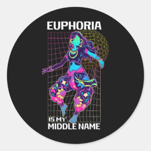 Euphoria ist mein Name Rave Energy Runder Aufkleber