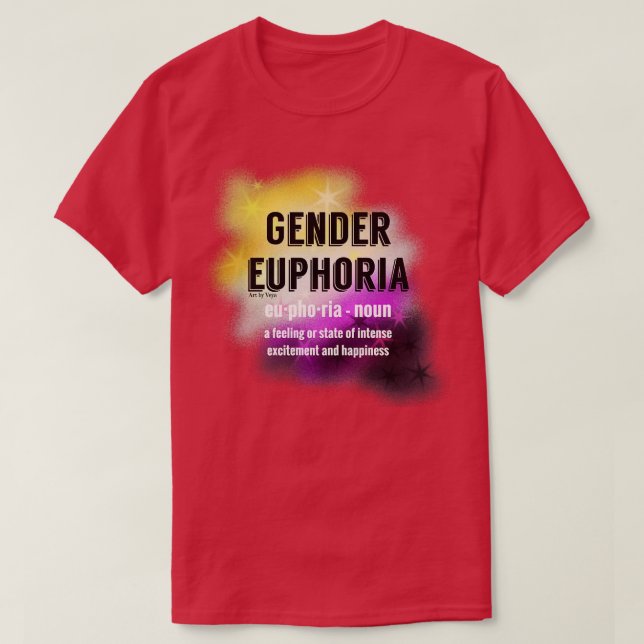 Euphoria-Nonbinär T-Shirt (Design vorne)