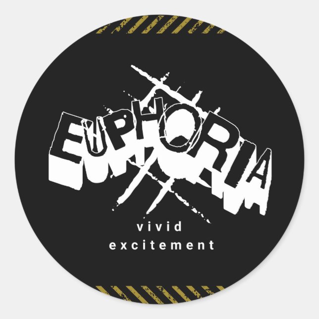 Euphoria Vivid Spannung Runder Aufkleber (Vorderseite)