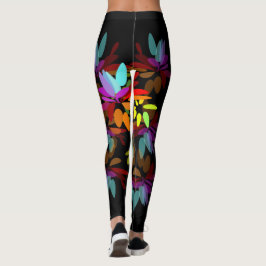 Euphorische Moder Hippie-Regenbogen-Blumenblätter Leggings
