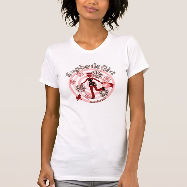Euphorischer Mädchen-Entwurf 1 T-Shirt (Vorderseite)