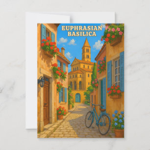 Euphrasischer Basilika Poreč Kroatien Vintage Reis Postkarte