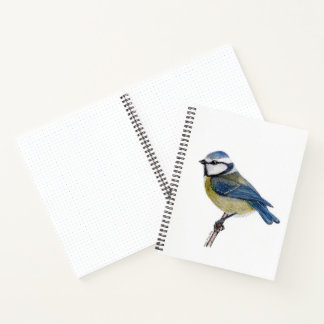 Eurasian Blue Tit Bird Notebook Notizbuch