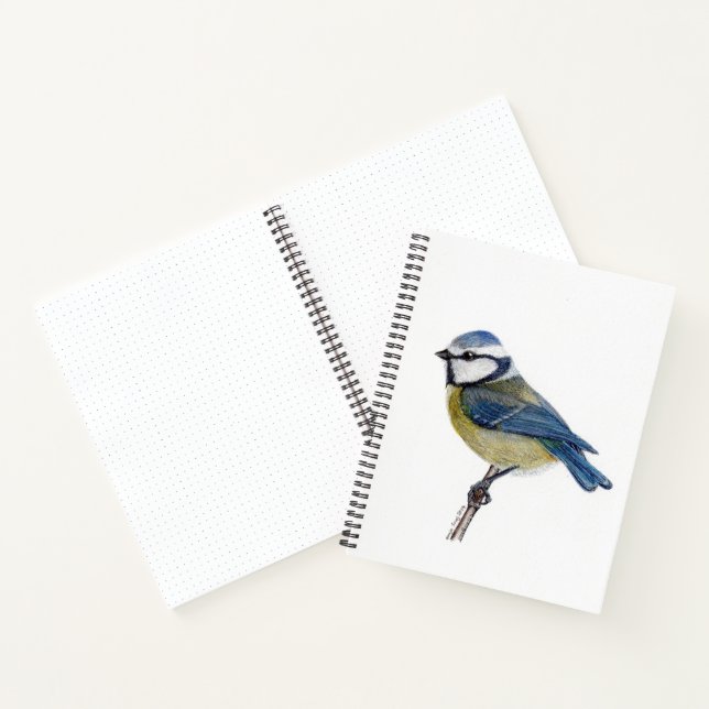 Eurasian Blue Tit Bird Notebook Notizbuch (Innenseite)